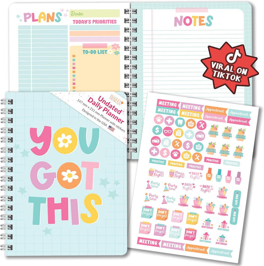 Daily To Do List Planner: 91 Pages + Stickers