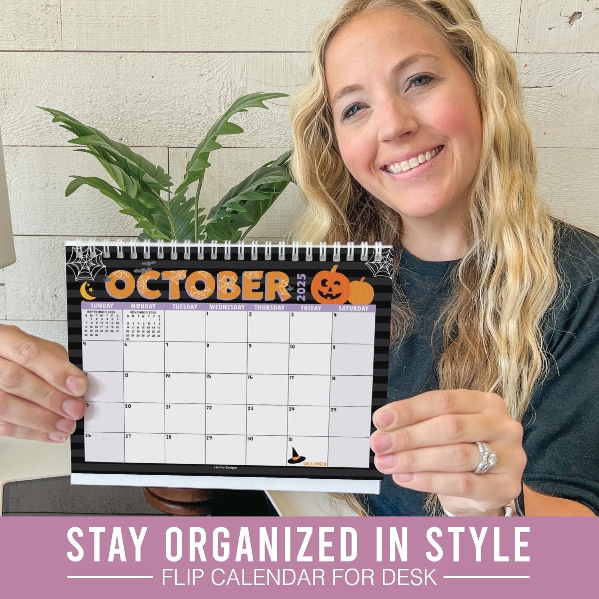 18 Month Standing Flip Desk Calendar: 2025 - 2026 - Hadley Designs Prek