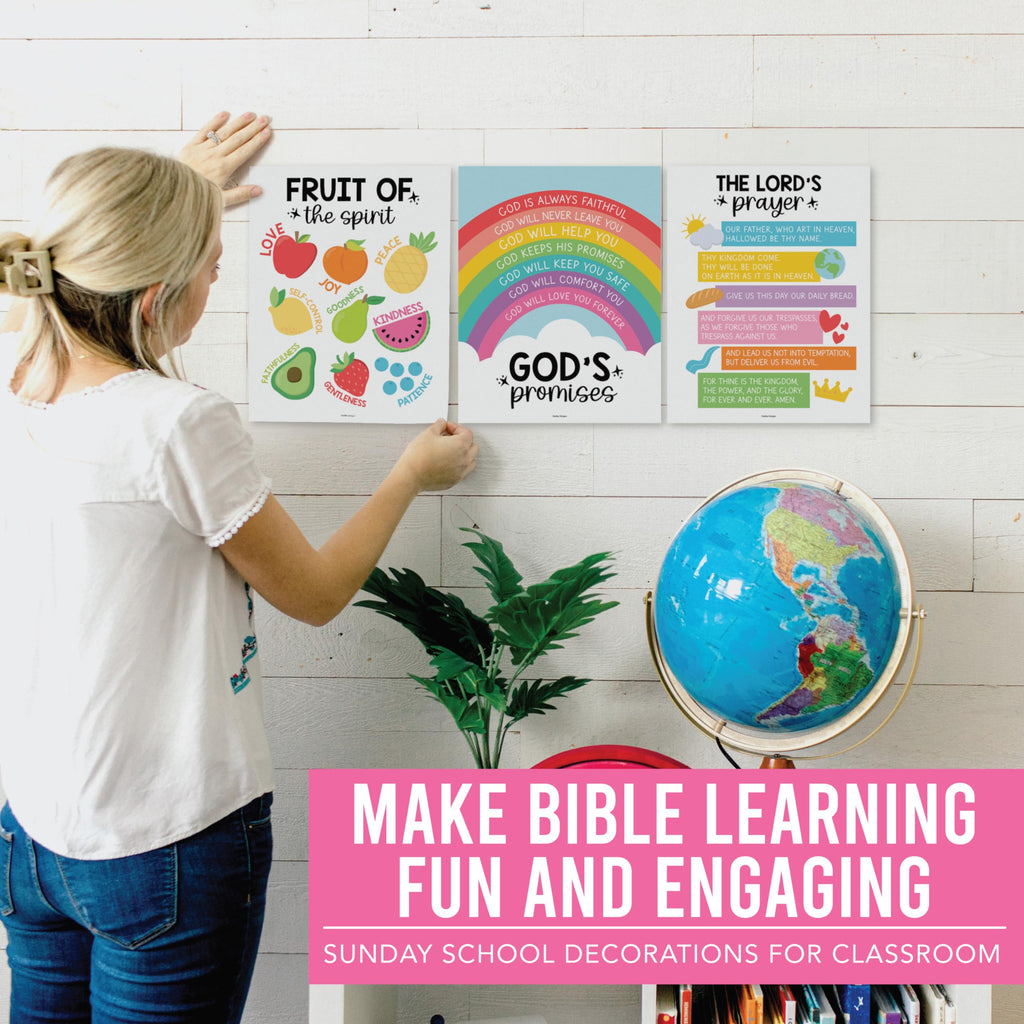 Bible Learning Kit, Colorful 9 Poster Pack – Hadley Designs Prek