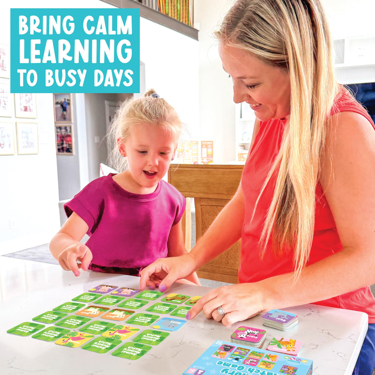 Animal Memory Matching Game for Kids Ages 3+ - 52 Picture Cards