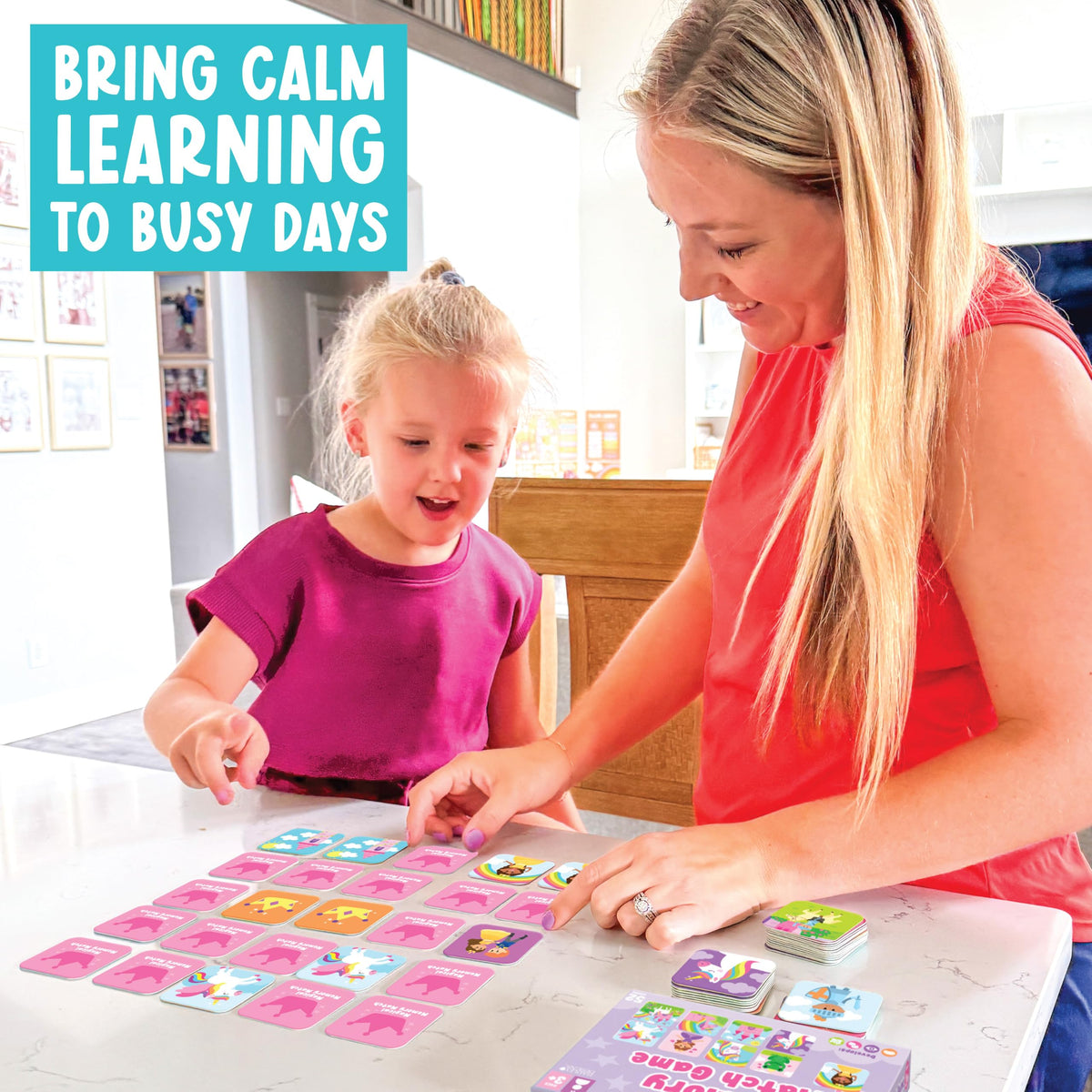 Princess Unicorn Memory Matching Game for Kids 3+ - 52 Cards