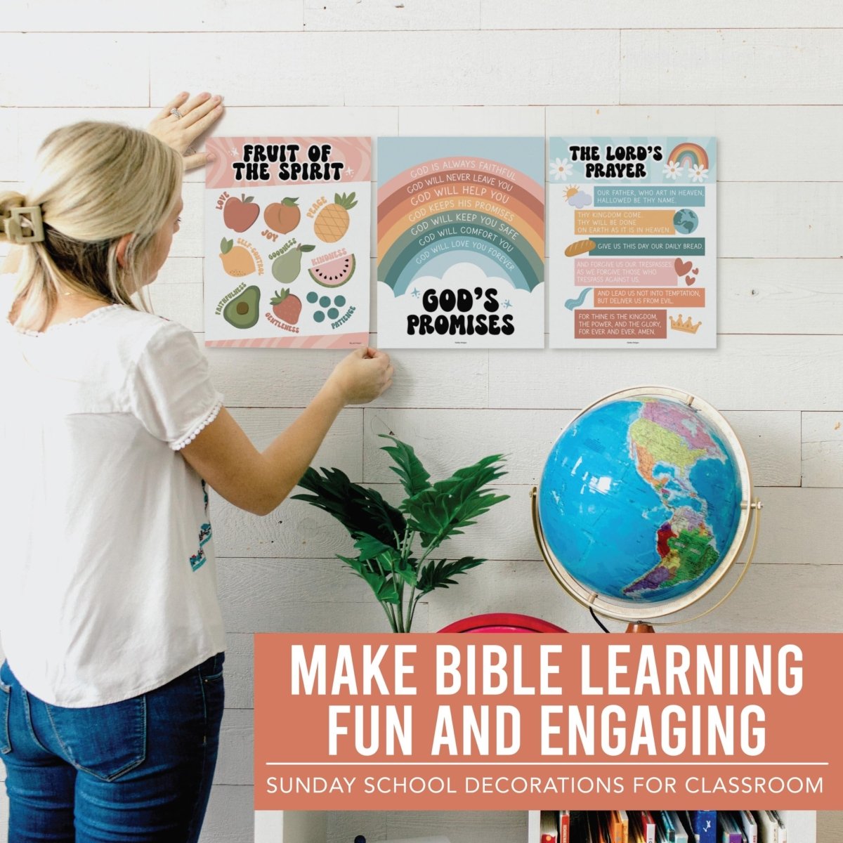 Bible Learning Kit, Retro 9 Poster Pack - Hadley Designs Prek