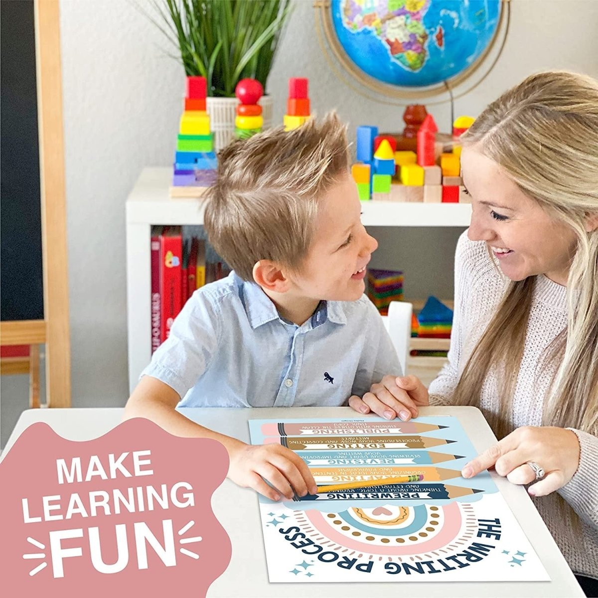 Boho Rainbow Grammar Posters - Hadley Designs Prek