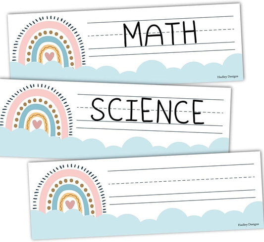 Classroom Labels, Boho Pack of 25 - Hadley Designs Prek