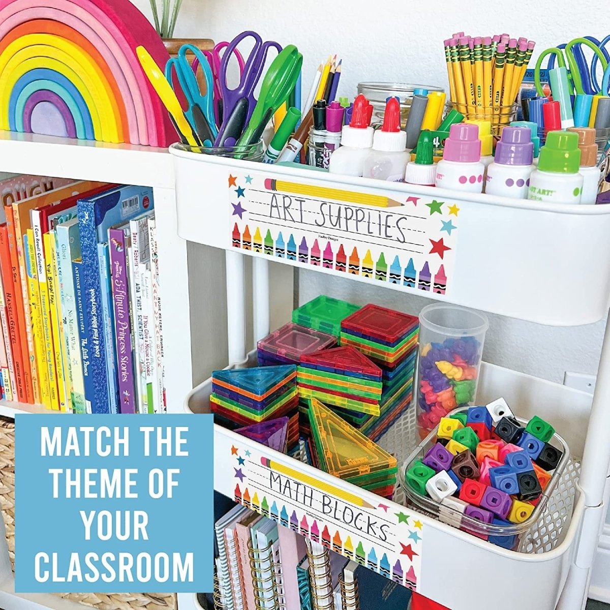 Classroom Labels, Colorful Pack of 25 - Hadley Designs Prek