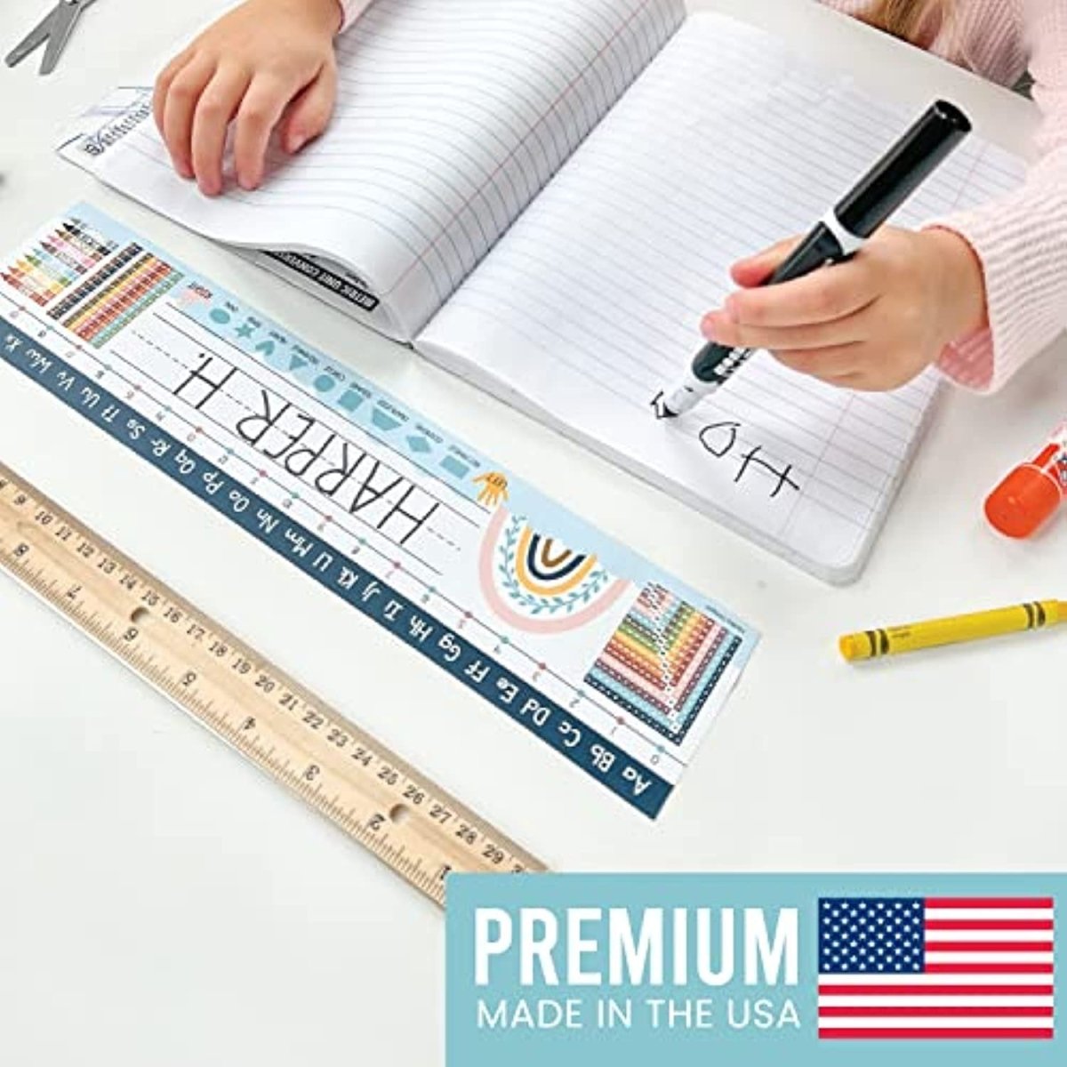 Classroom Name Plates, Boho Rainbow Pack of 25 - Hadley Designs Prek