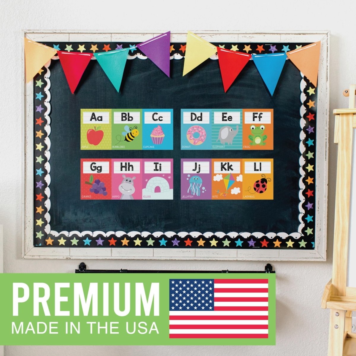 Colorful Alphabet For Classroom Wall Line - Alphabet Letters For Classroom Wall, ABC Posters, Alphabet Posters, Alphabet Wall Chart, ABC Wall Chart, Alphabet Banner, Number Line For Classroom Wall - Hadley Designs Prek