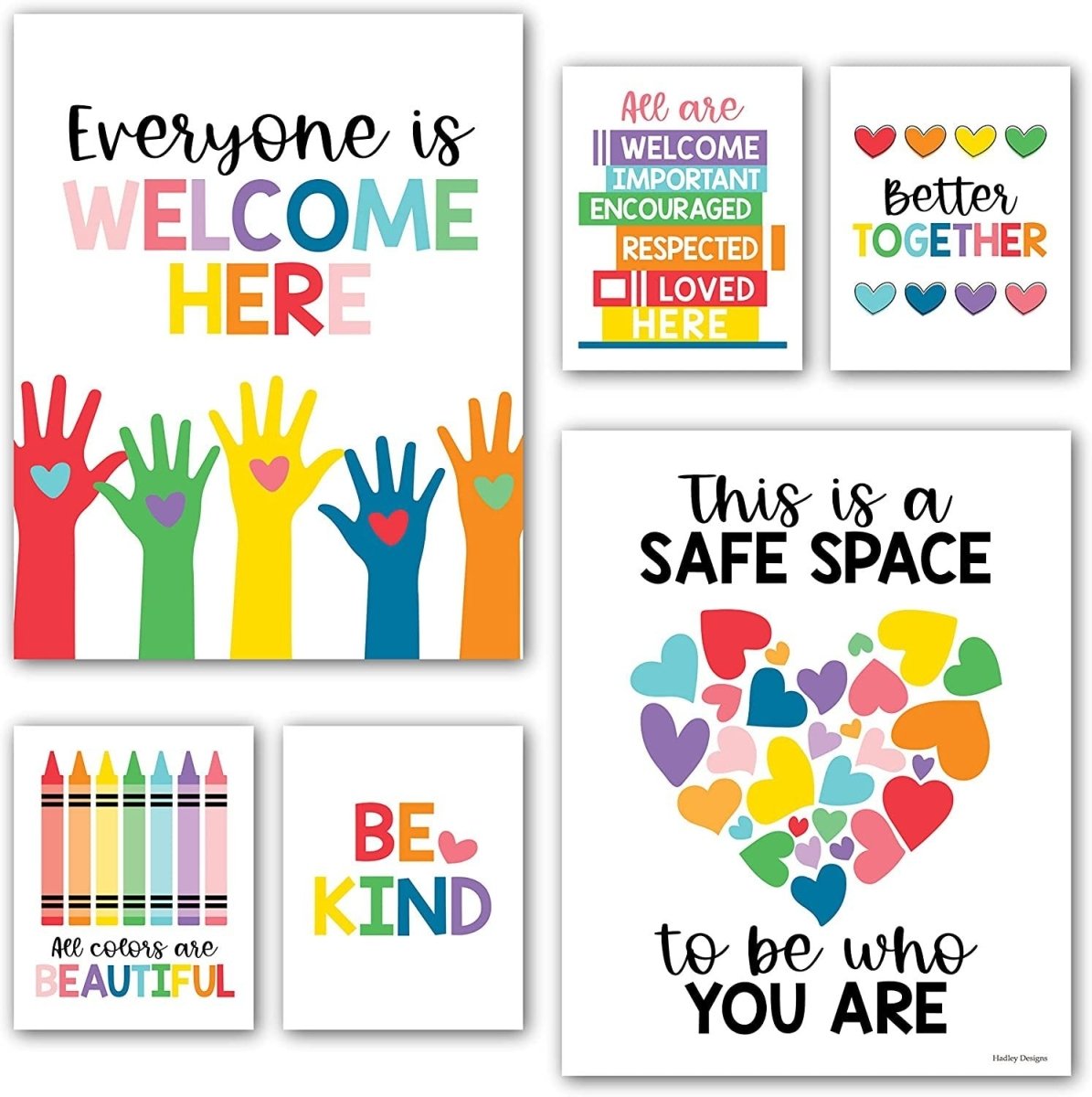 Colorful Diversity Posters - Hadley Designs Prek