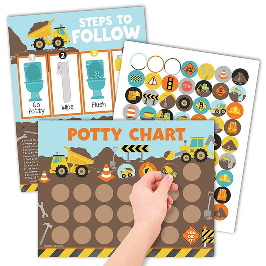 Construction Potty Training Chart | Sticker Charts | Early Education - Hadley Designs Prek