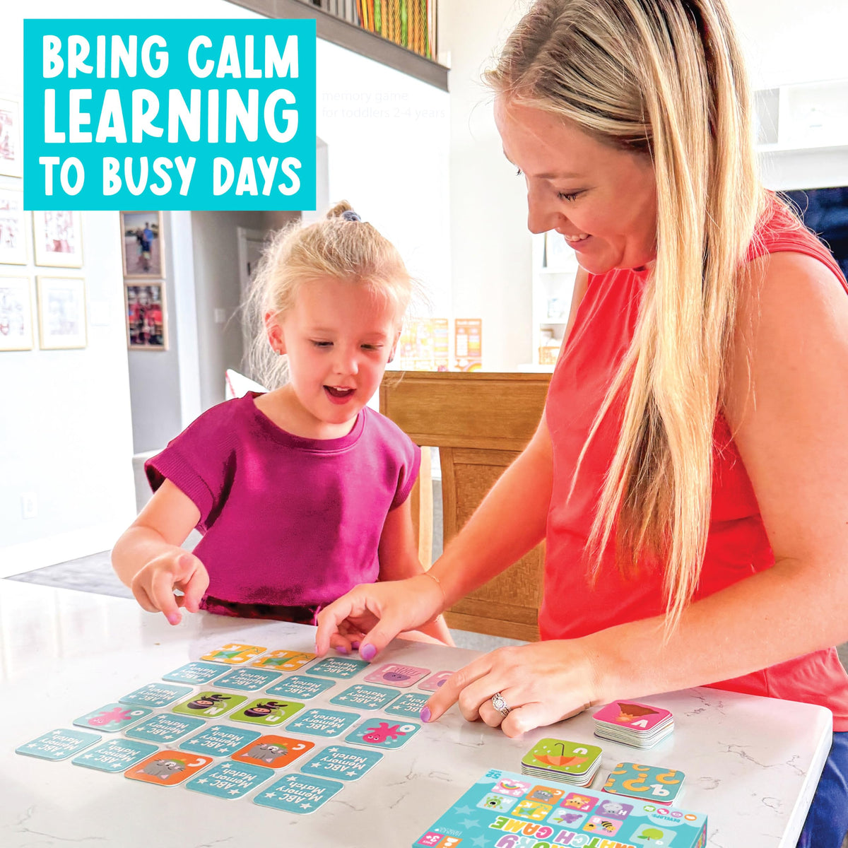 Alphabet Memory Matching Game for Kids Ages 3+ - 52 Picture Cards
