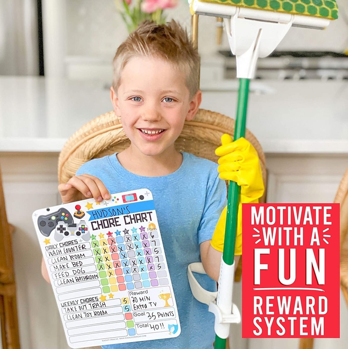 Gaming Chore Charts | Home Organization - Hadley Designs Prek