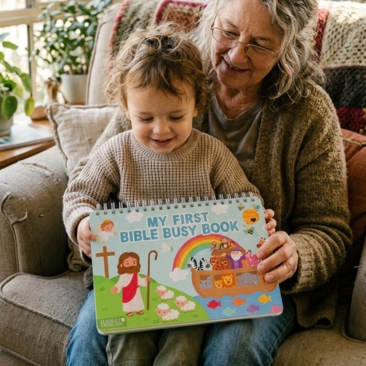 Bible Busy Book with grandma