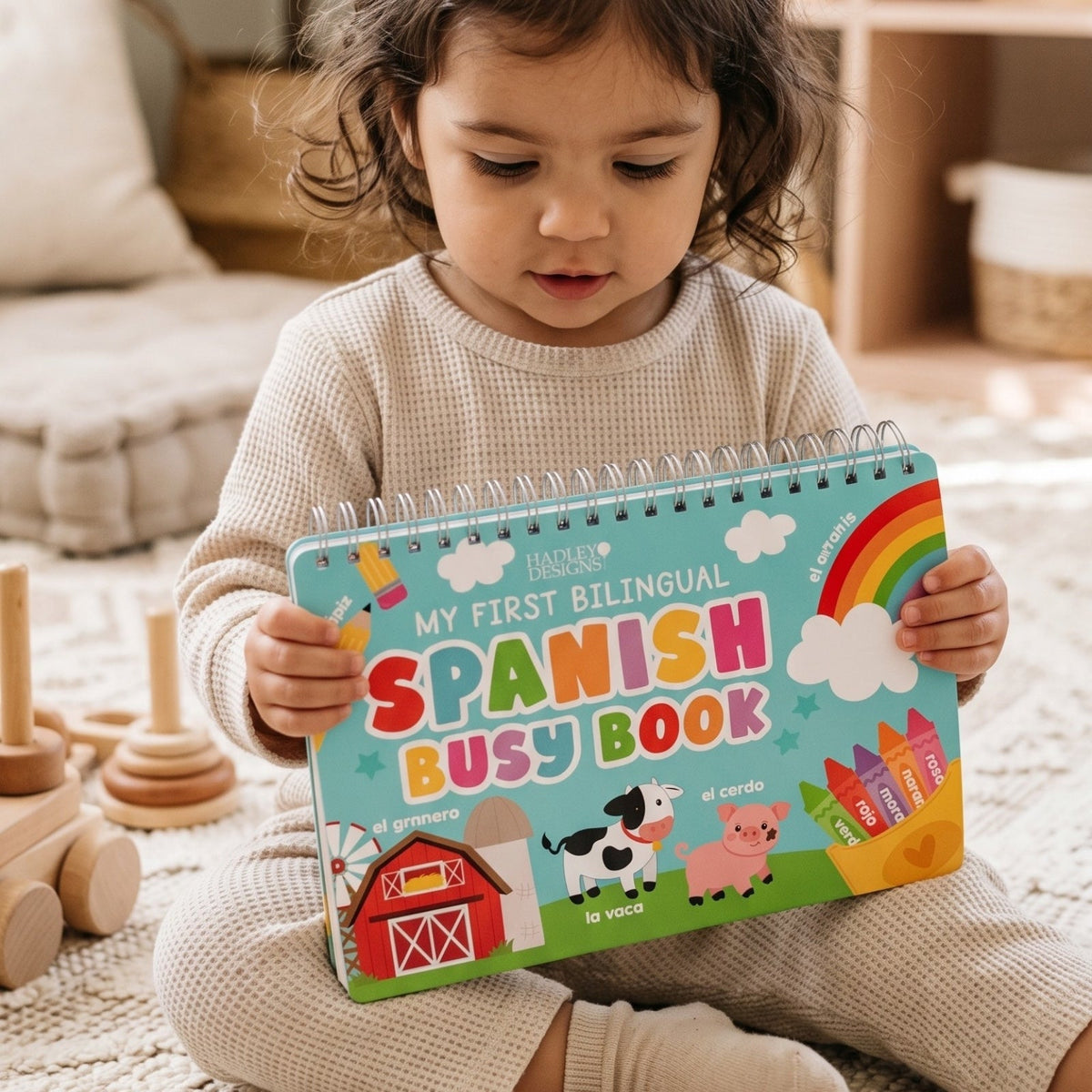 Spanish Busy Book in little hands