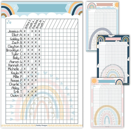 Homework Tracker Kit: Boho 4 Pack - Hadley Designs Prek