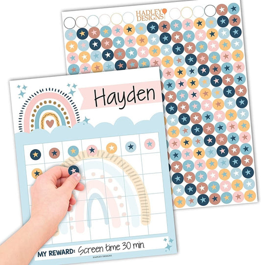 Incentive Chart, Boho Pack of 25 + Stickers - Hadley Designs Prek