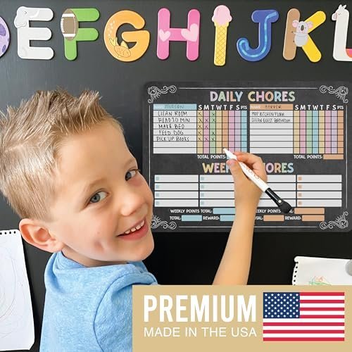 Magnetic Dry Erase Chore Chart - Hadley Designs Prek