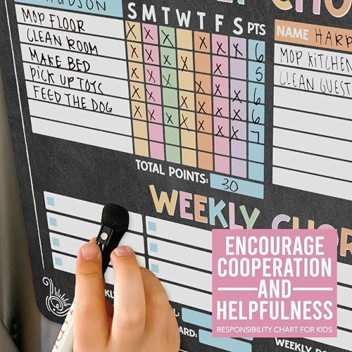 Magnetic Dry Erase Chore Chart - Hadley Designs Prek