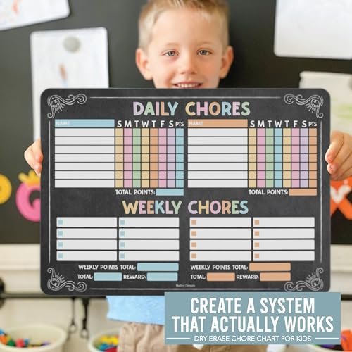 Magnetic Dry Erase Chore Chart - Hadley Designs Prek