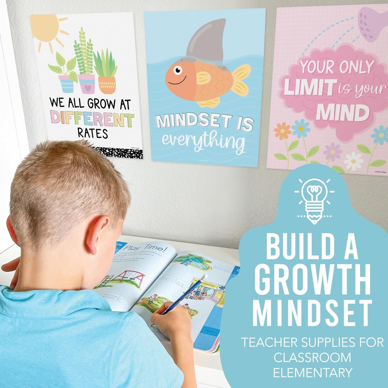 Growth Mindset Kit, Colorful 9 Poster Pack