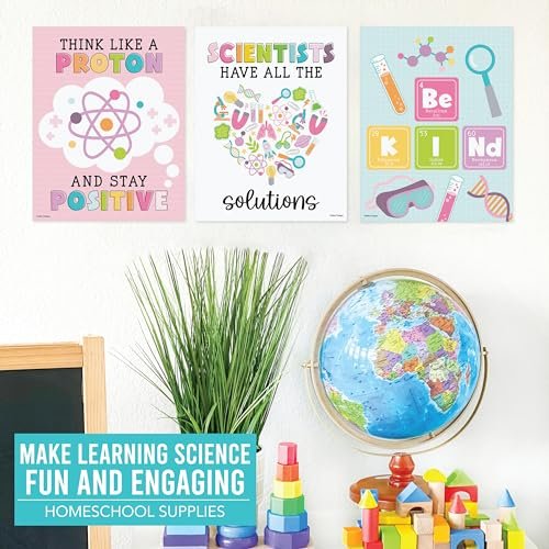 Motivational Science Posters, Colorful Pack of 6