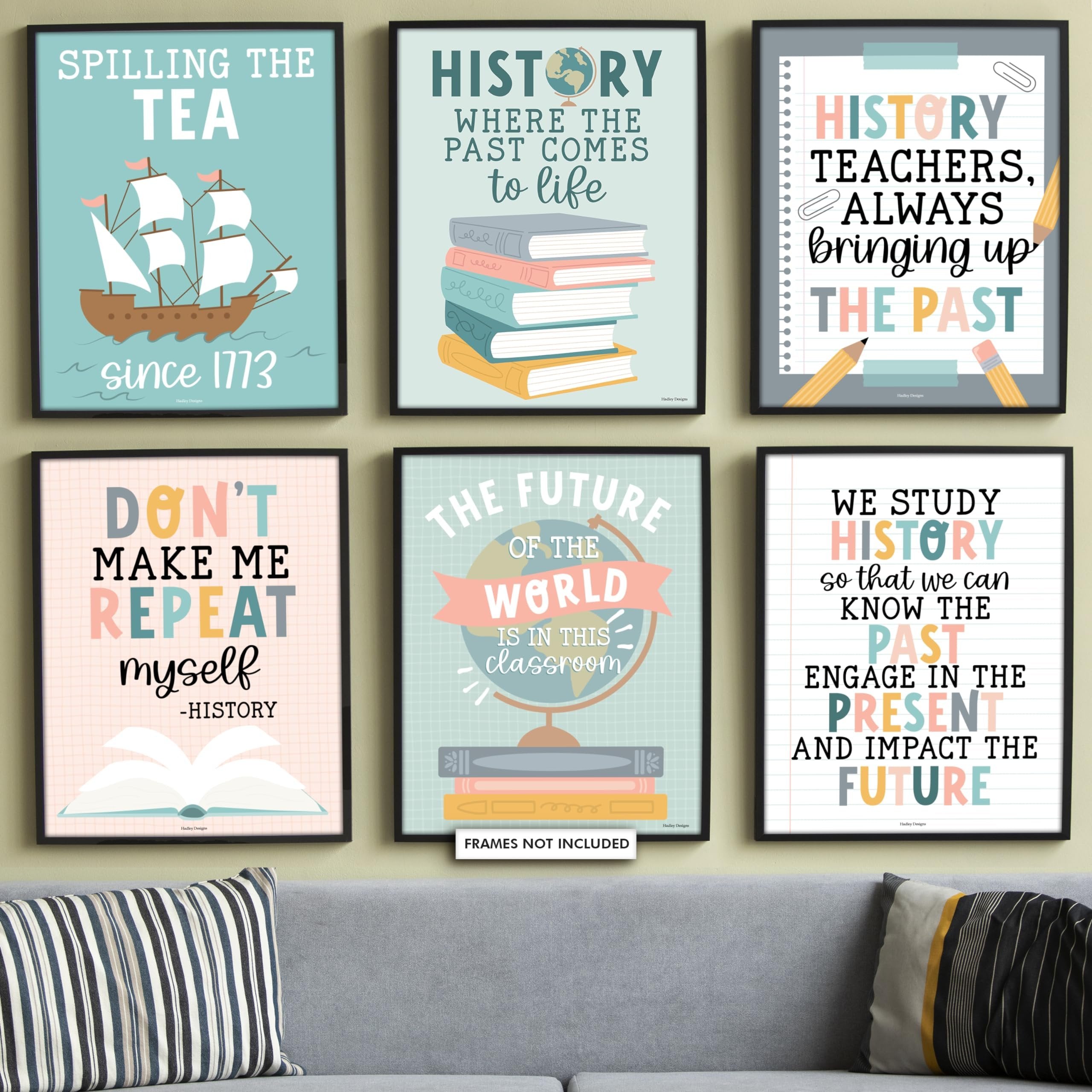 Motivational History Posters, Pack of 6