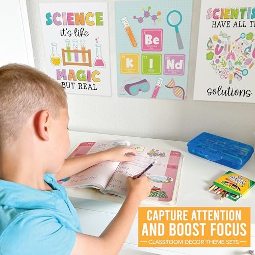 Motivational Science Posters, Colorful Pack of 6