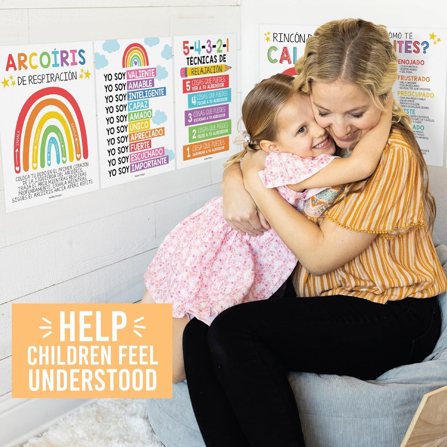 Spanish Calming Corner Kit: Colorful 6 Poster Pack