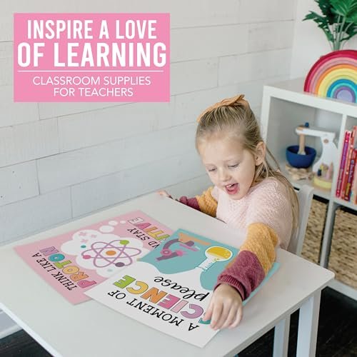 Motivational Science Posters, Colorful Pack of 6