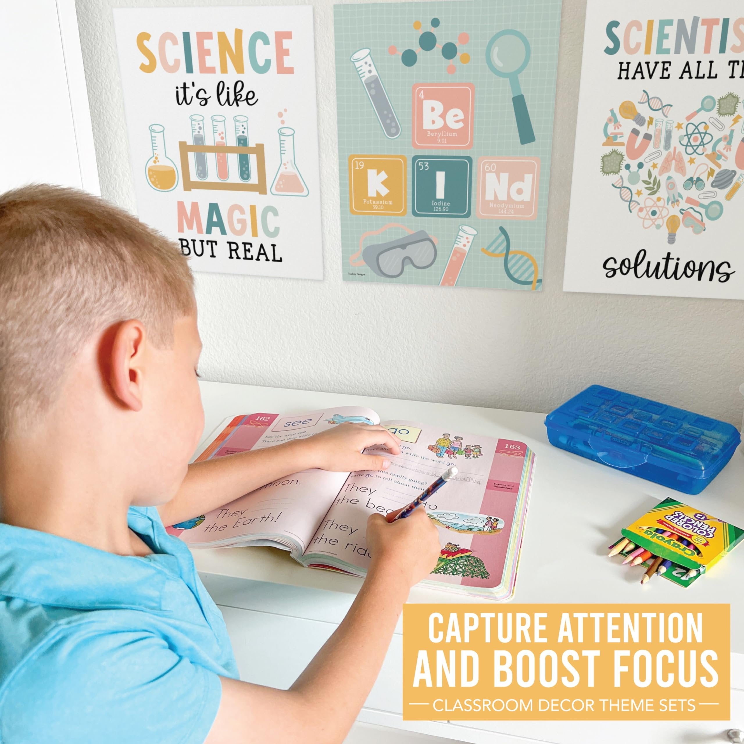 Motivational Science Posters, Boho Pack of 6