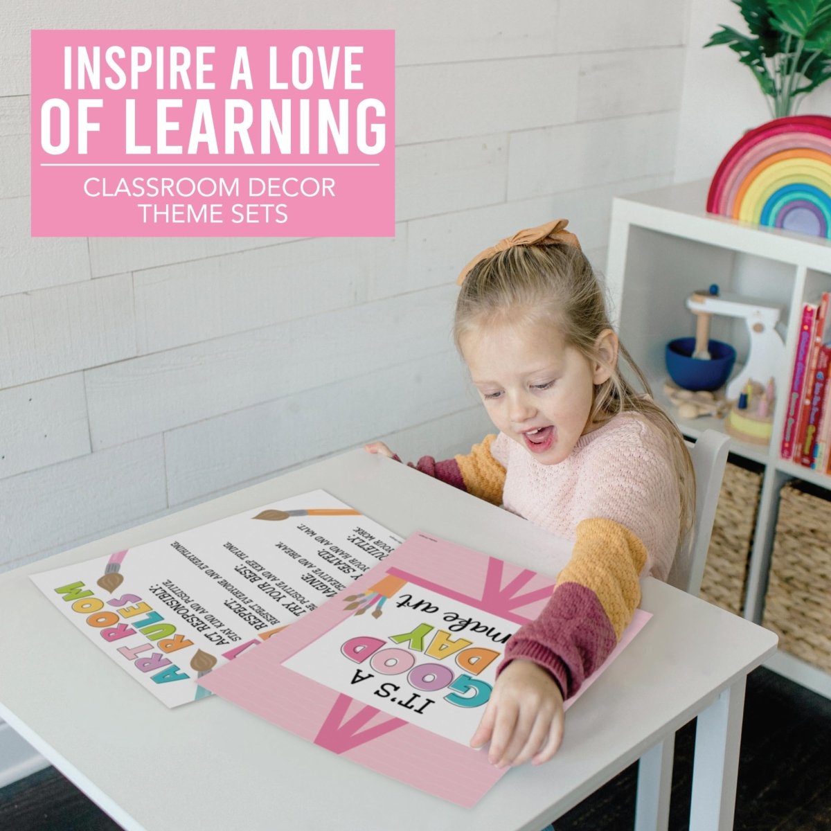 Motivational Art Posters, Colorful Pack of 6 - Hadley Designs Prek