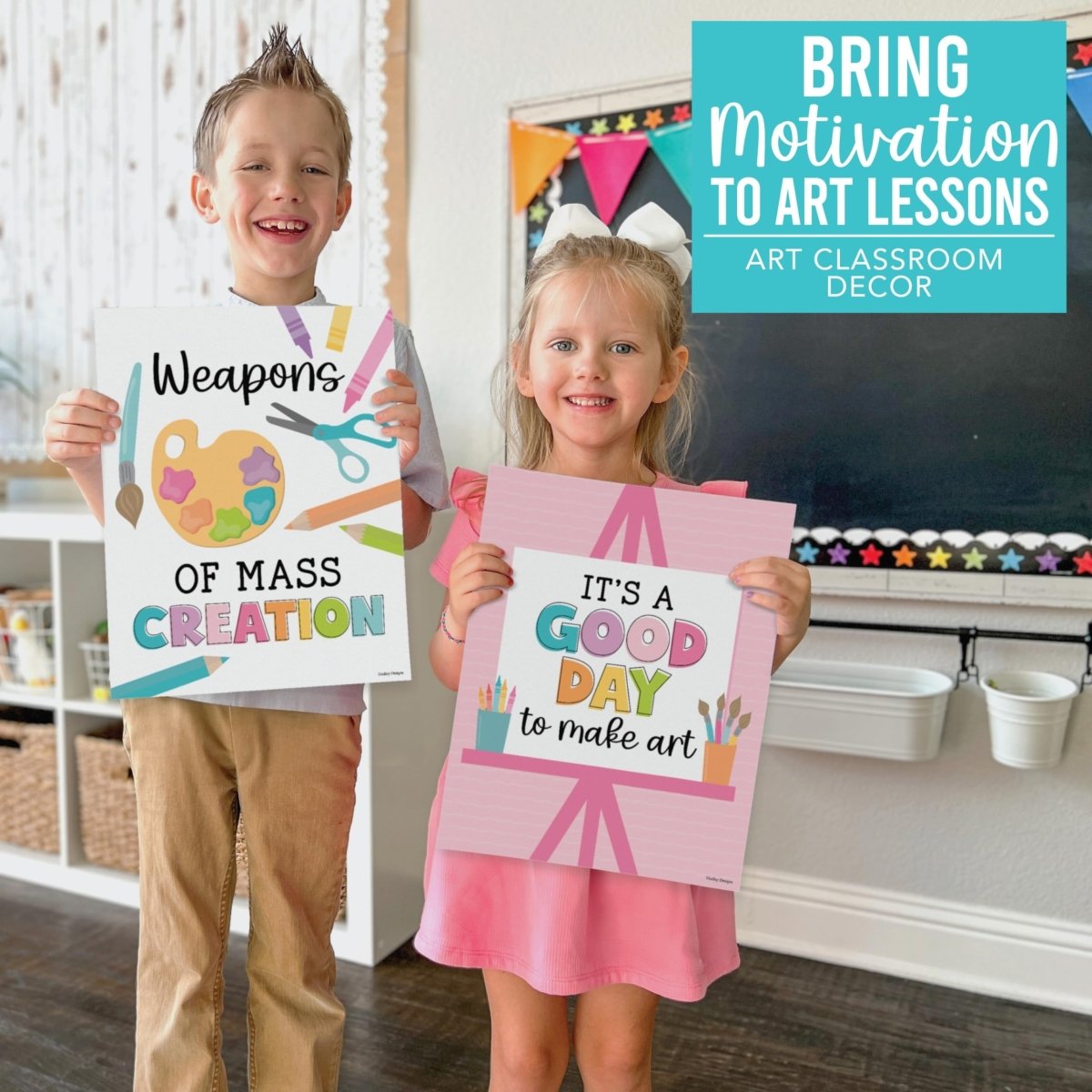 Motivational Art Posters, Colorful Pack of 6 - Hadley Designs Prek