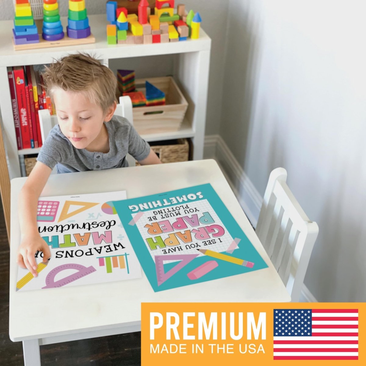 Motivational Math Posters, Colorful Pack of 6 - Hadley Designs Prek
