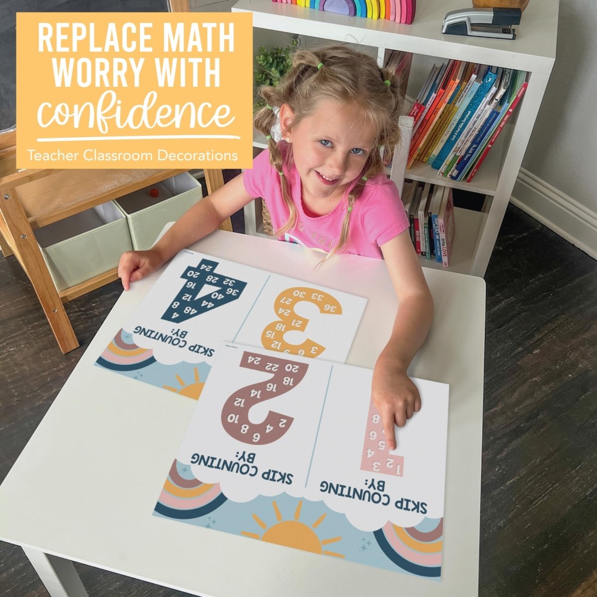 Multiplication & Division Kit: Boho 9 Poster Pack - Hadley Designs Prek