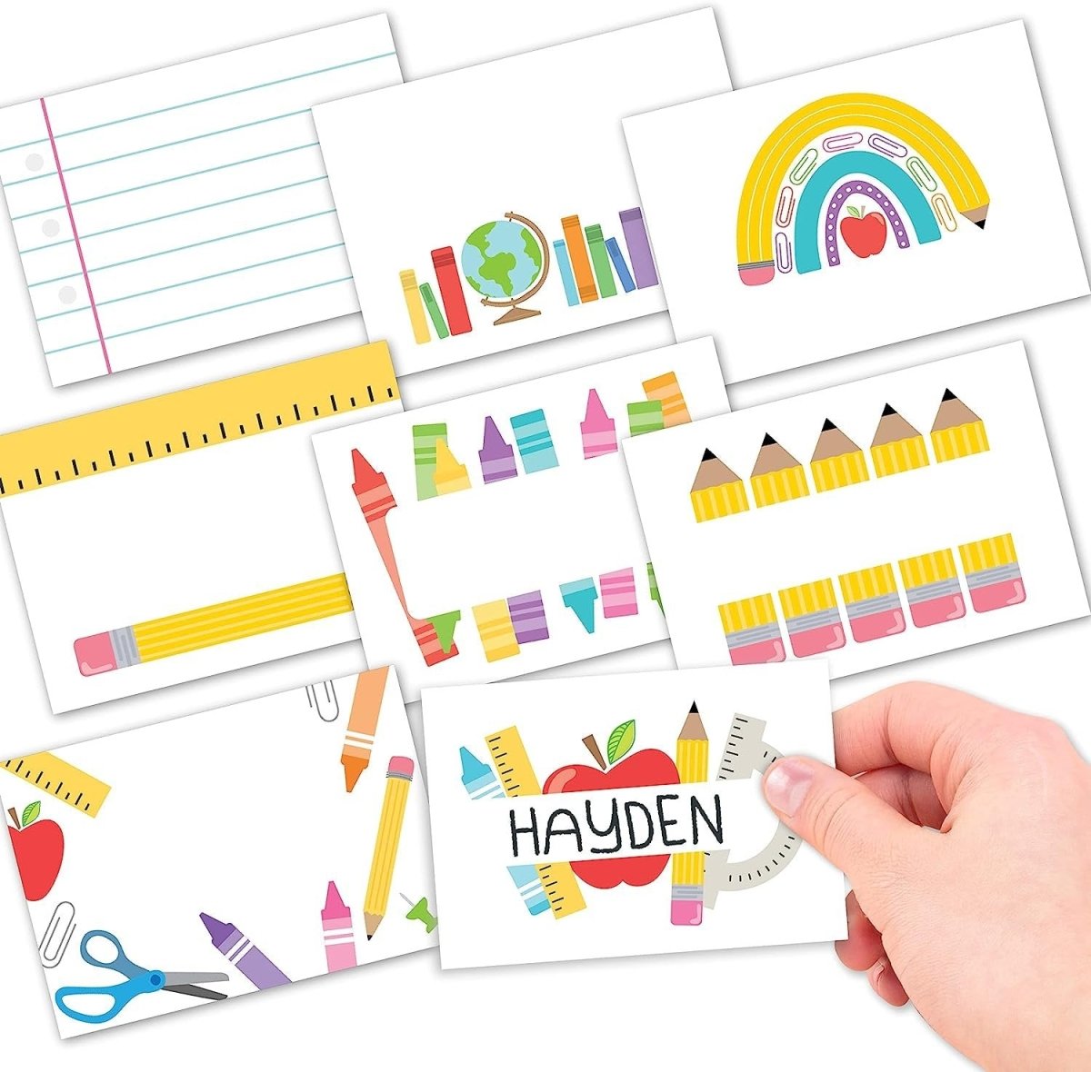 Name Tag Stickers, Colorful Pack of 56 - Hadley Designs Prek