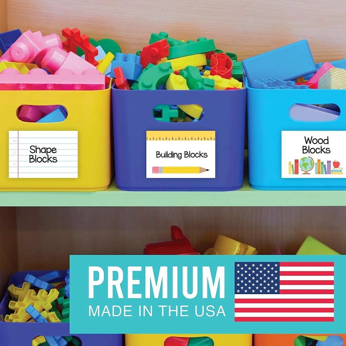Name Tag Stickers, Colorful Pack of 56 - Hadley Designs Prek