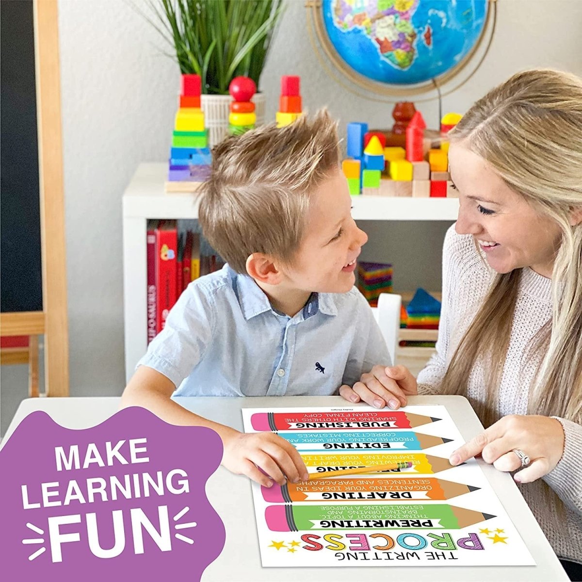 Parts of Speech Kit: Colorful 4 Poster Pack - Hadley Designs Prek