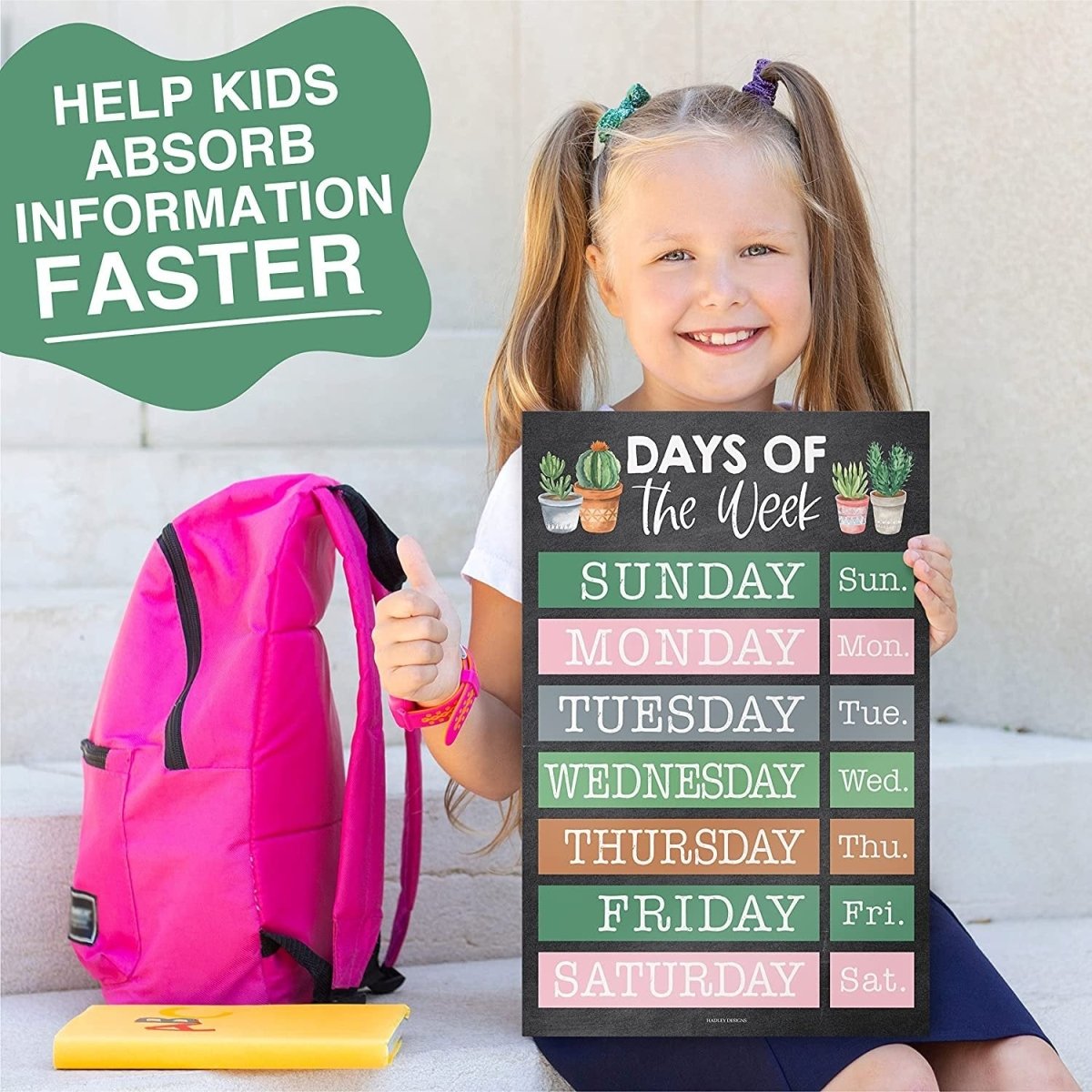 Preschool Head Start Kit, Cactus 16 Poster Pack - Hadley Designs Prek