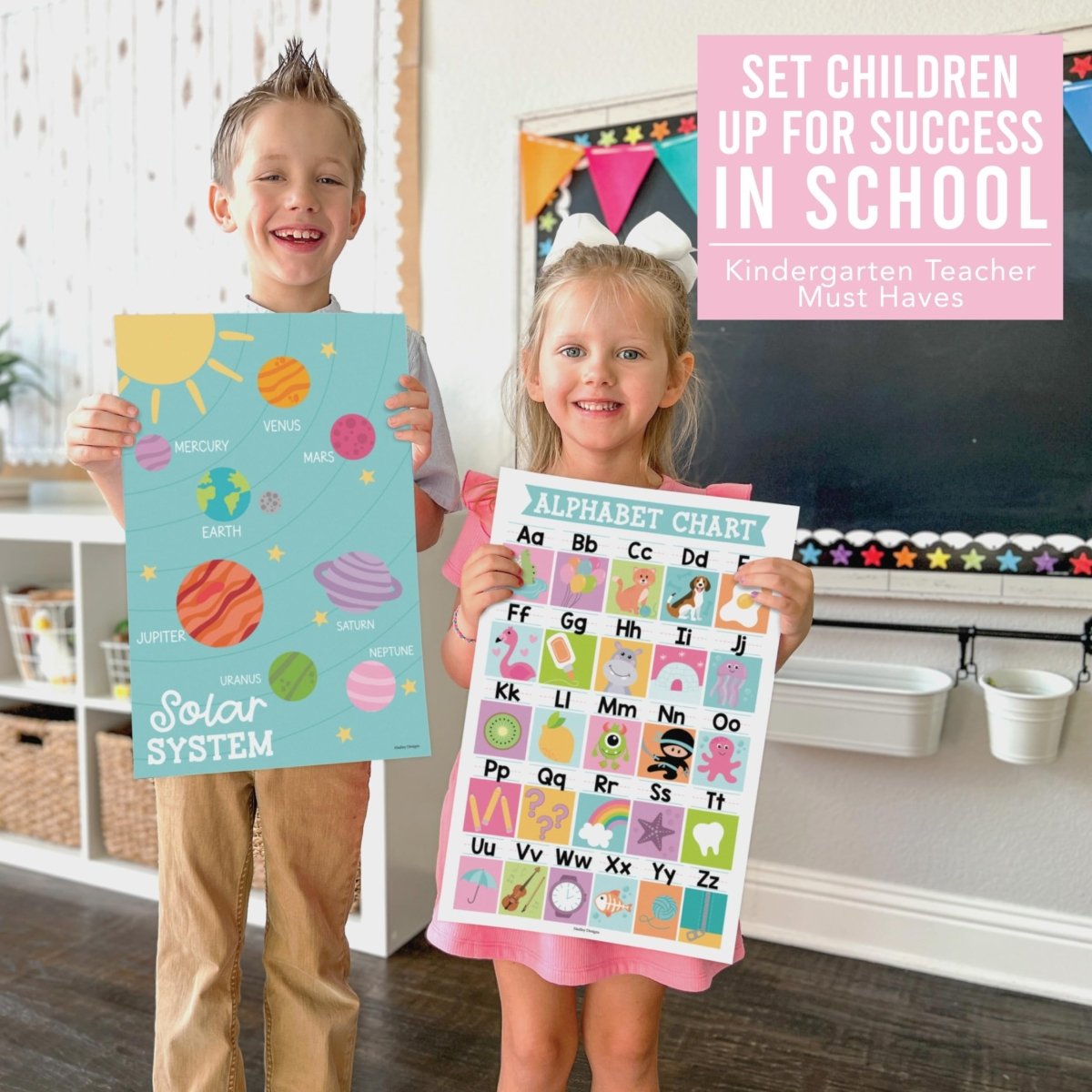 Preschool Head Start Kit, Colorful Pastel 16 Poster Pack - Hadley Designs Prek
