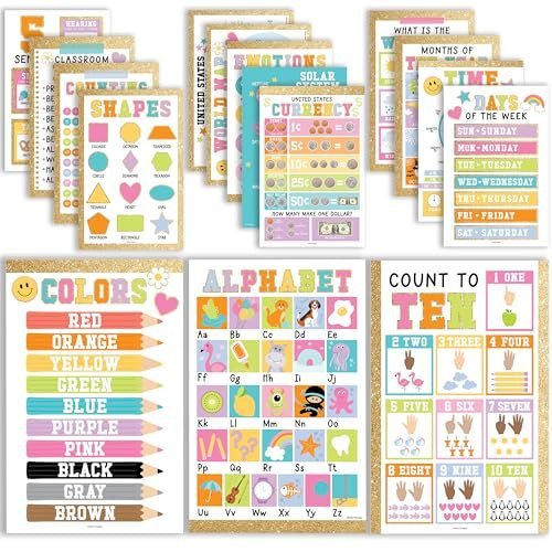 Preschool Head Start Kit, Gold 16 Poster Pack - Hadley Designs Prek