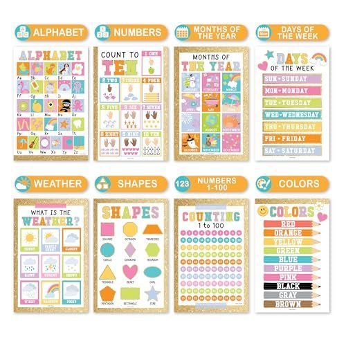 Preschool Head Start Kit, Gold 16 Poster Pack - Hadley Designs Prek