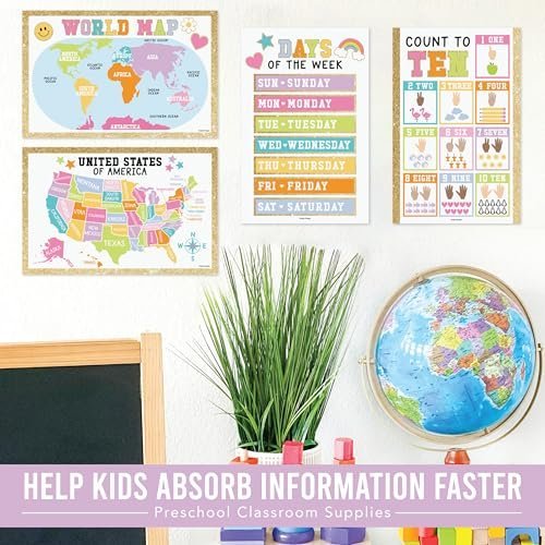 Preschool Head Start Kit, Gold 16 Poster Pack - Hadley Designs Prek