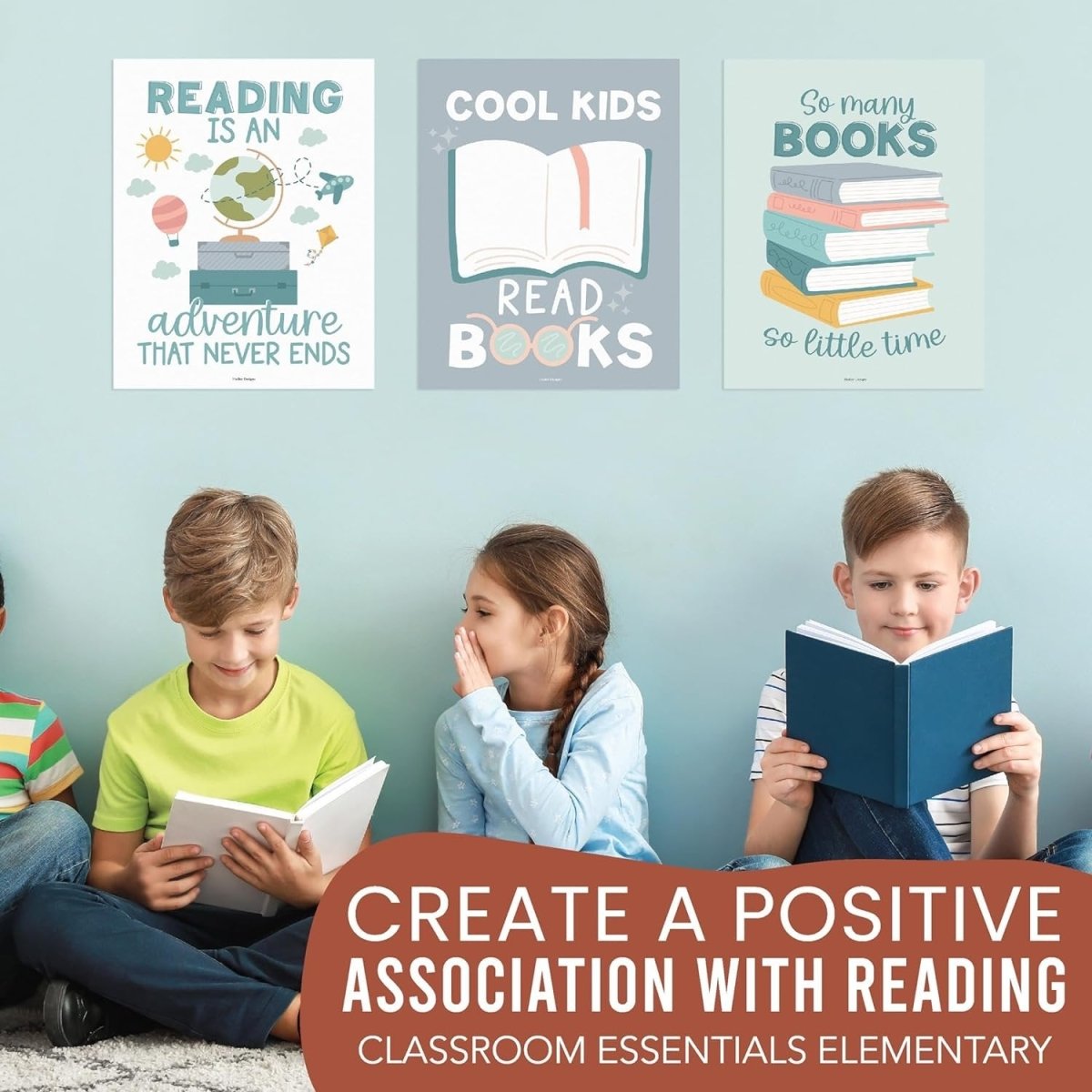 Reading Corner Kit: Boho 6 Poster Pack - Hadley Designs Prek