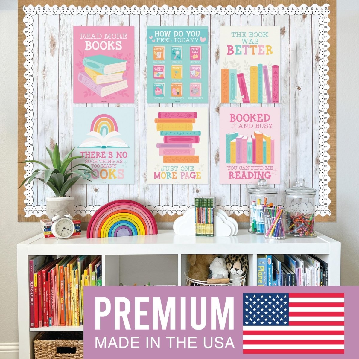 Reading Habit Builder Kit: Boho 6 Poster Pack - Hadley Designs Prek