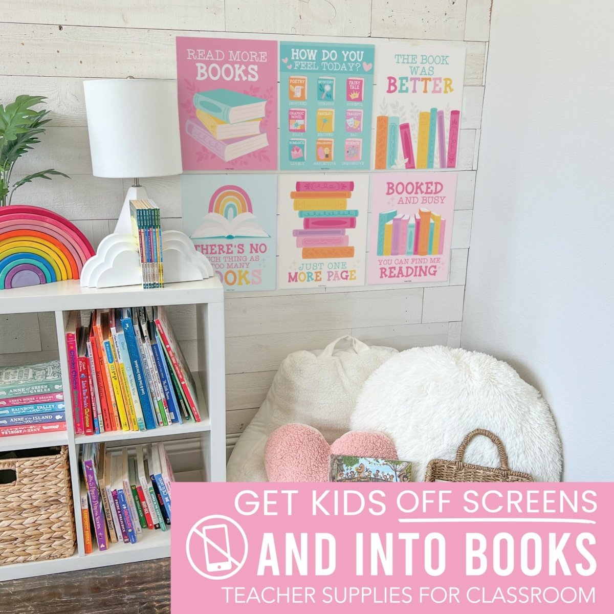 Reading Habit Builder Kit: Boho 6 Poster Pack - Hadley Designs Prek