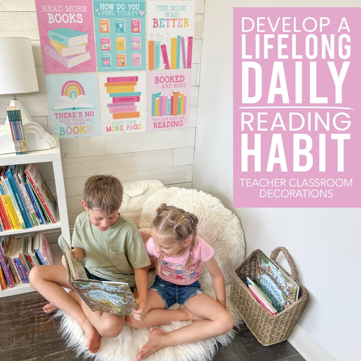 Reading Habit Builder Kit: Boho 6 Poster Pack - Hadley Designs Prek