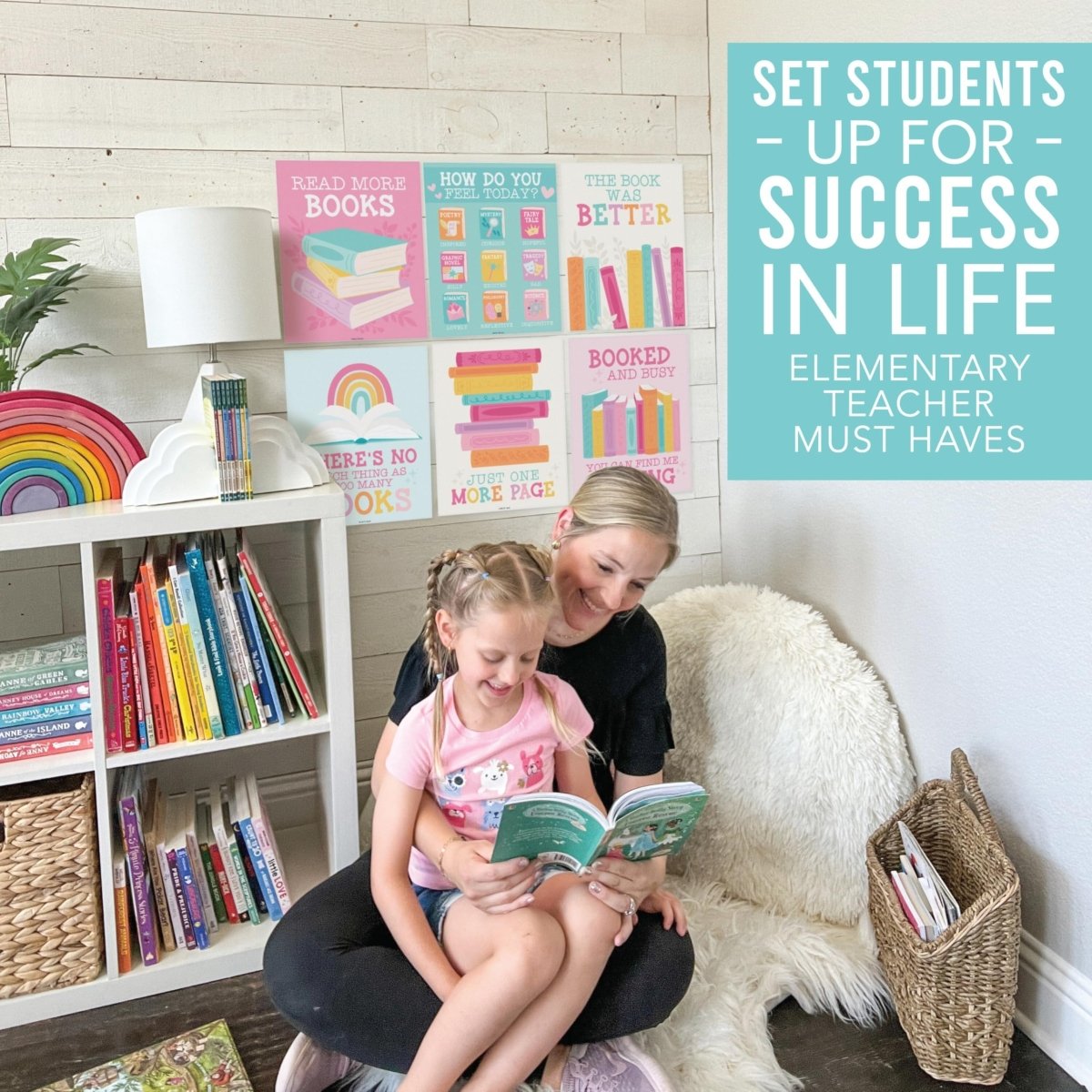 Reading Habit Builder Kit: Boho 6 Poster Pack - Hadley Designs Prek