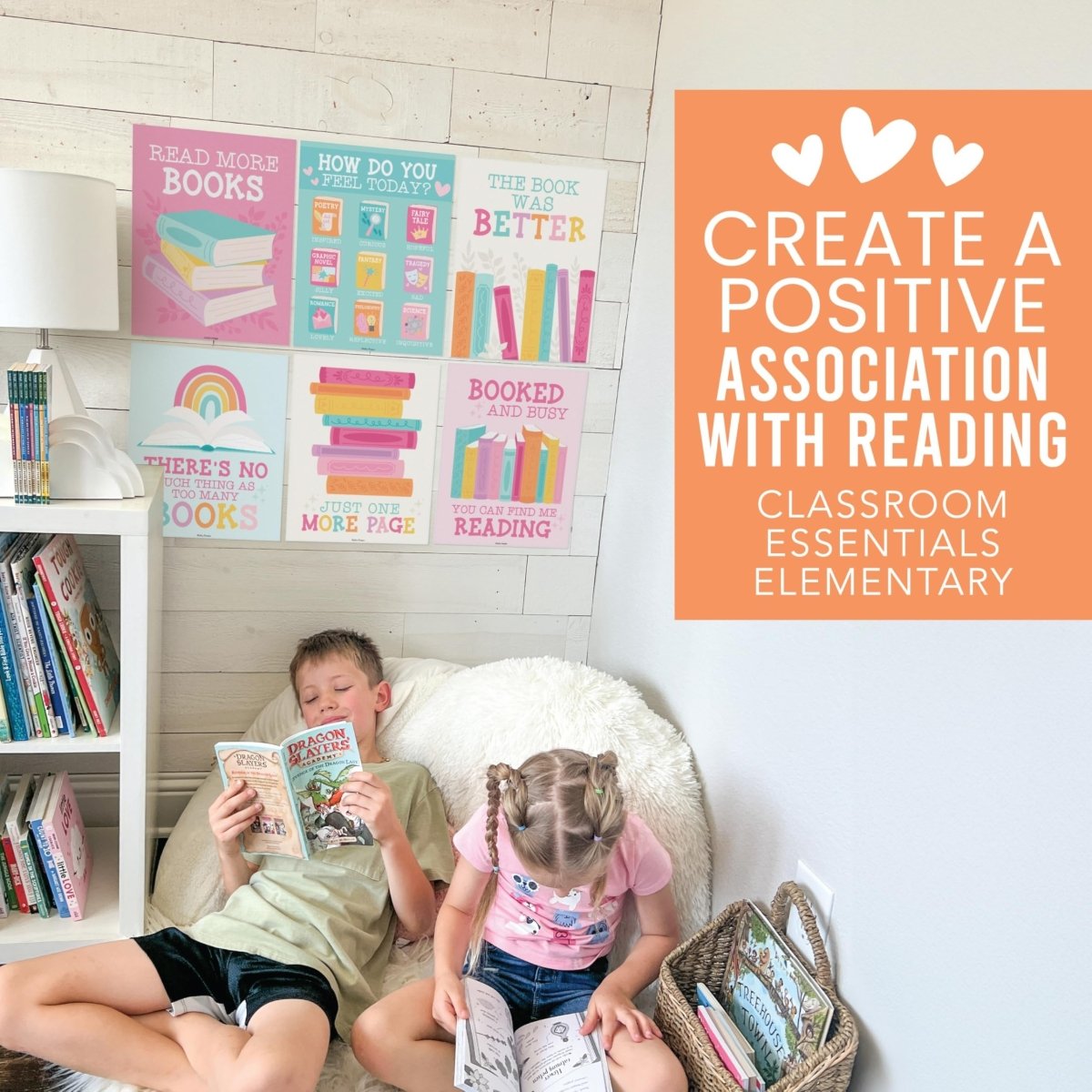 Reading Habit Builder Kit: Boho 6 Poster Pack - Hadley Designs Prek