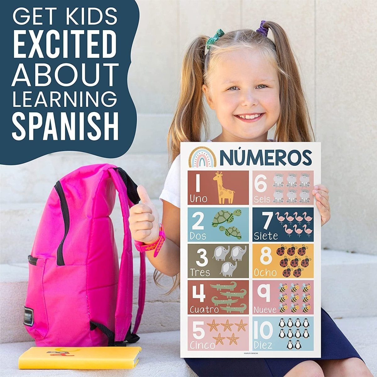 Spanish Head Start Kit: Boho 12 Poster Pack - Hadley Designs Prek