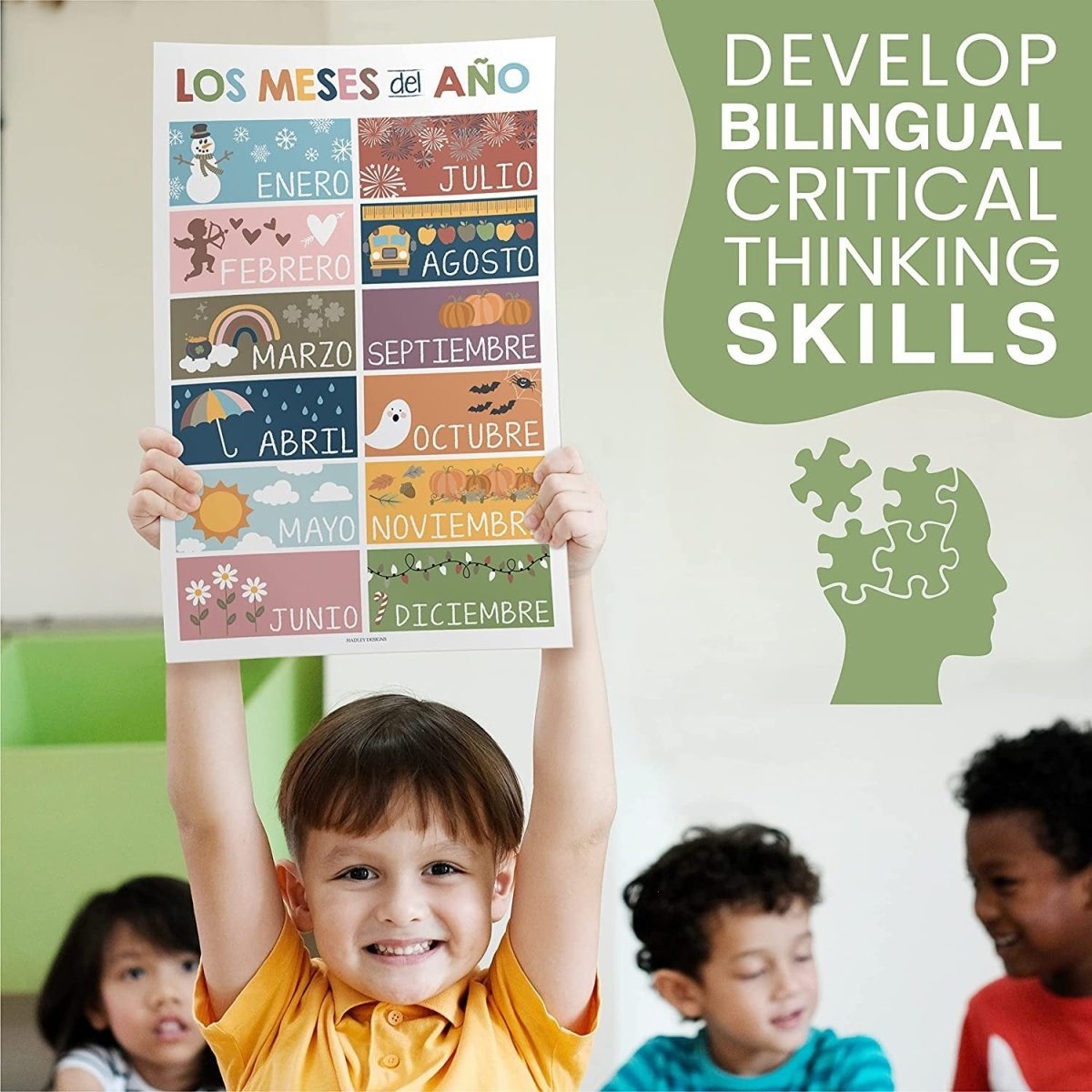 Spanish Head Start Kit: Boho 12 Poster Pack - Hadley Designs Prek