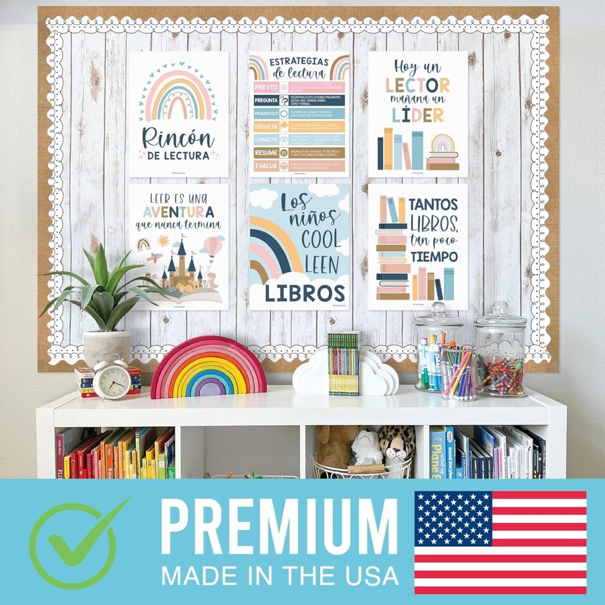 Spanish Reading Motivation, Boho Pack of 6 - Hadley Designs Prek